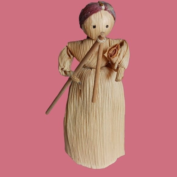 Vintage corn husk straw family lot of 8 - Picture 4 of 12